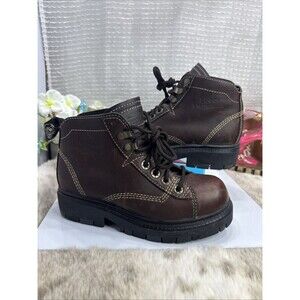 (F)VTG London Underground women's,Sz 7.5M Braum Gothic Punk Lace-Up Combat Boots